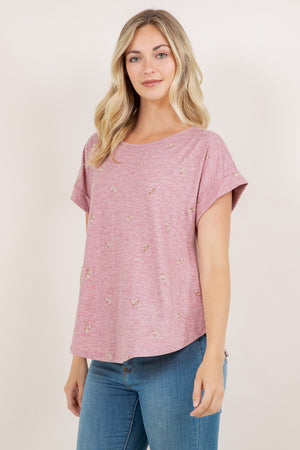 S/SLV DOLMAN SCOOP NECK TEE T10945-040681