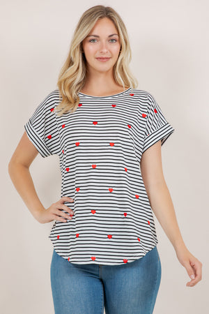 S/SLV DOLMAN SCOOP NECK TEE T10945-20255