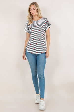 S/SLV DOLMAN SCOOP NECK TEE T10945-20255