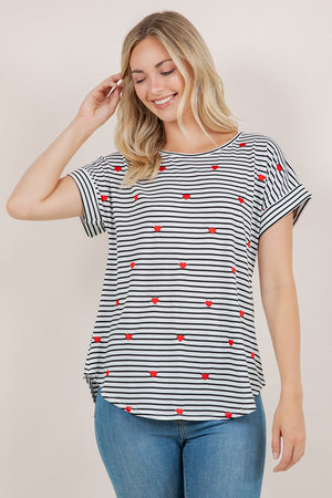 S/SLV DOLMAN SCOOP NECK TEE T10945-20255