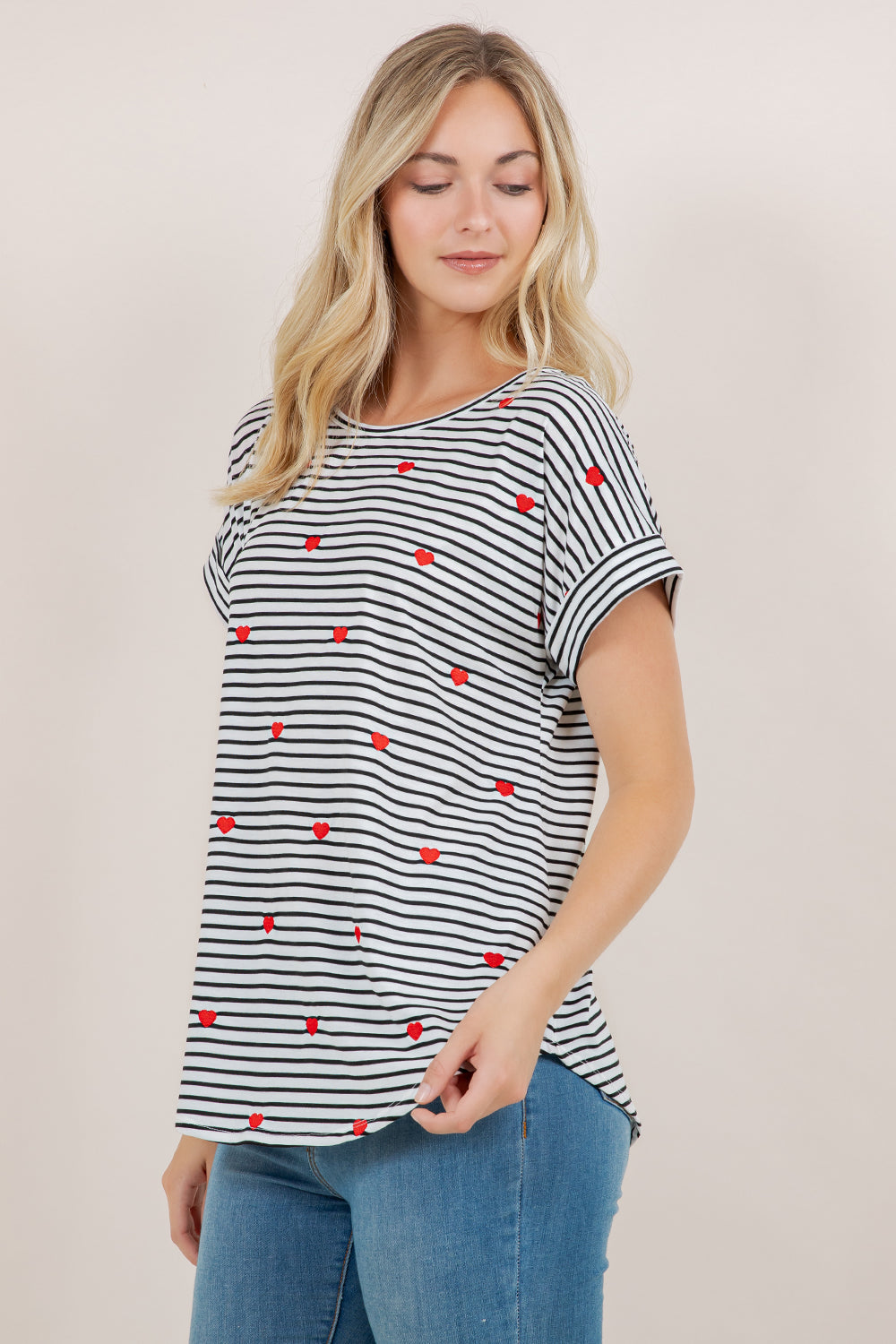S/SLV DOLMAN SCOOP NECK TEE T10945-20255