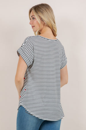 S/SLV DOLMAN SCOOP NECK TEE T10945-20255