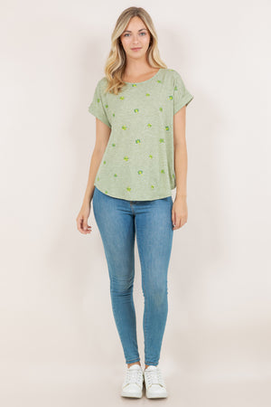S/SLV DOLMAN SCOOP NECK TEE T10945-2409053