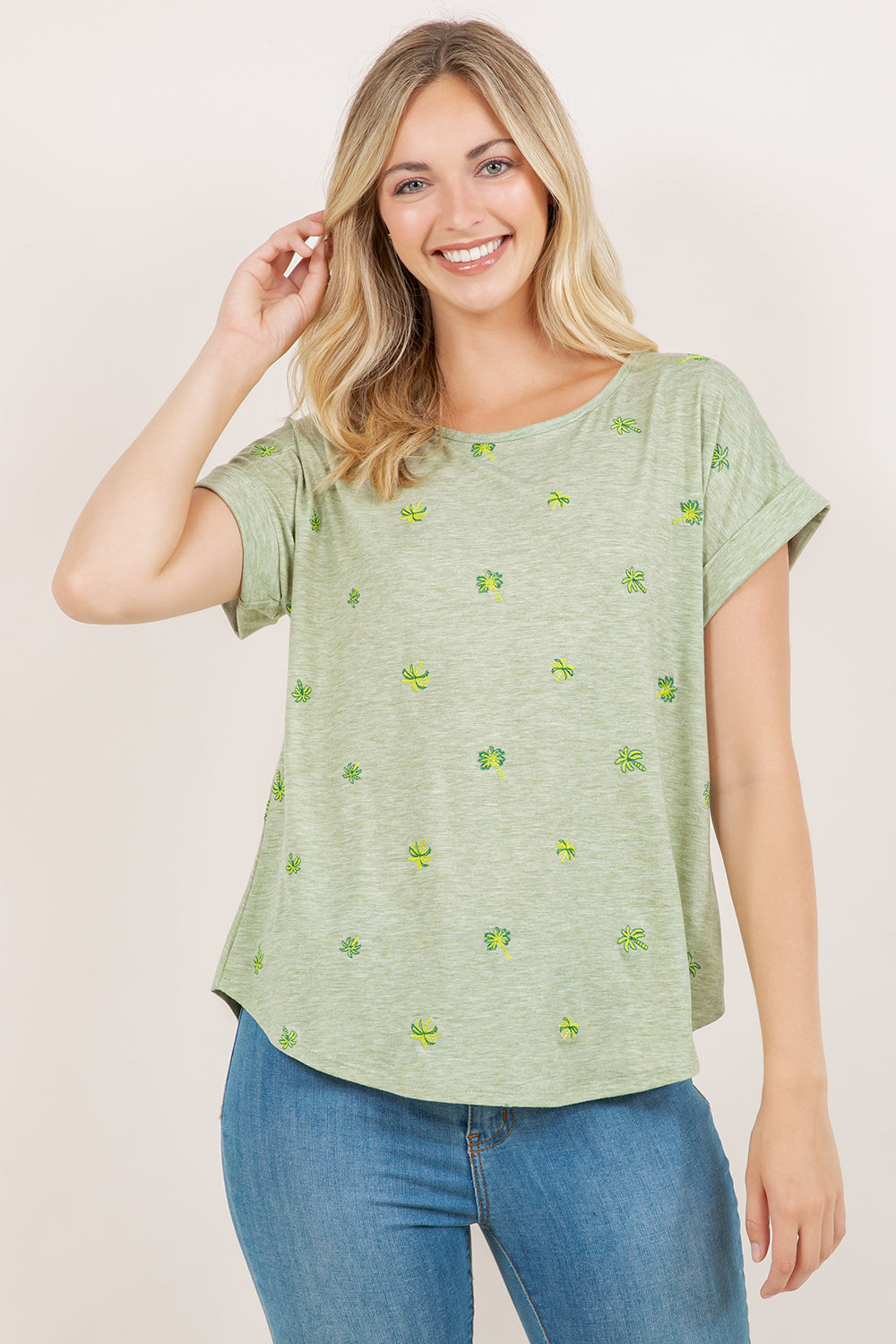 S/SLV DOLMAN SCOOP NECK TEE T10945-2409053