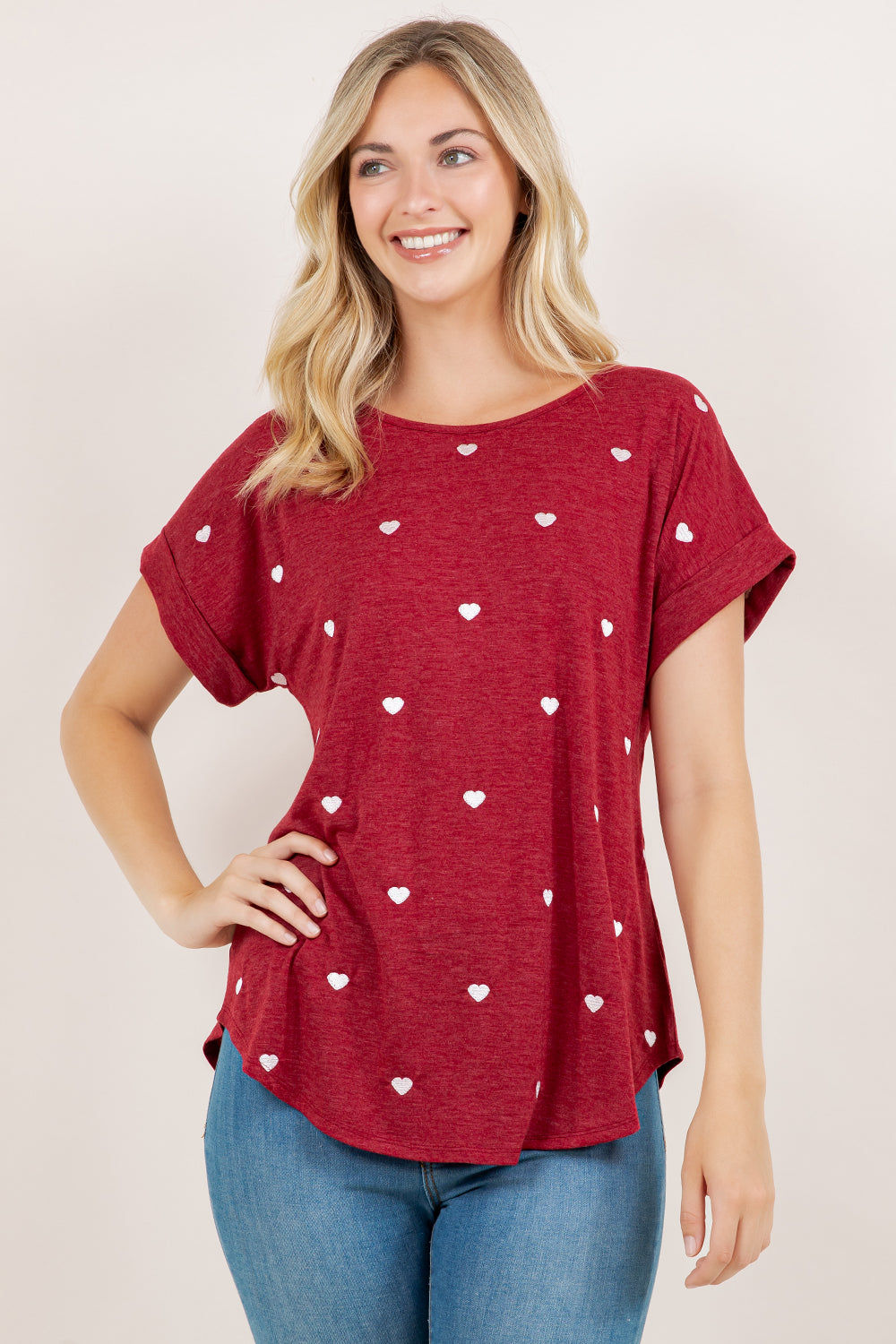 S/SLV DOLMAN SCOOP NECK TEE T10945-9227