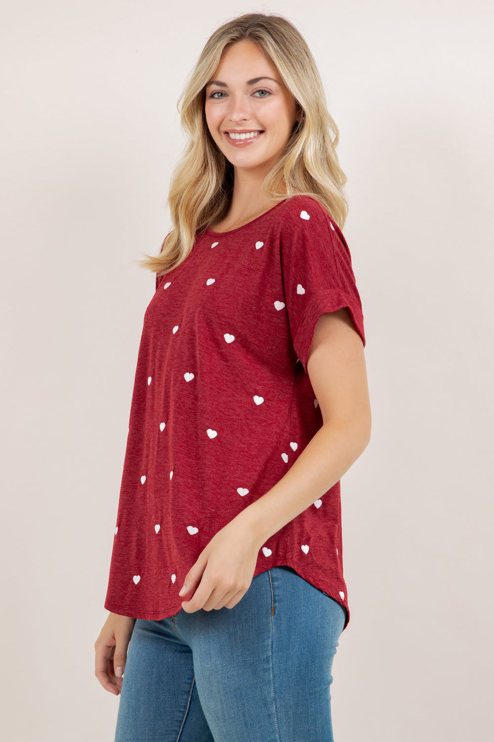 S/SLV DOLMAN SCOOP NECK TEE T10945-9227