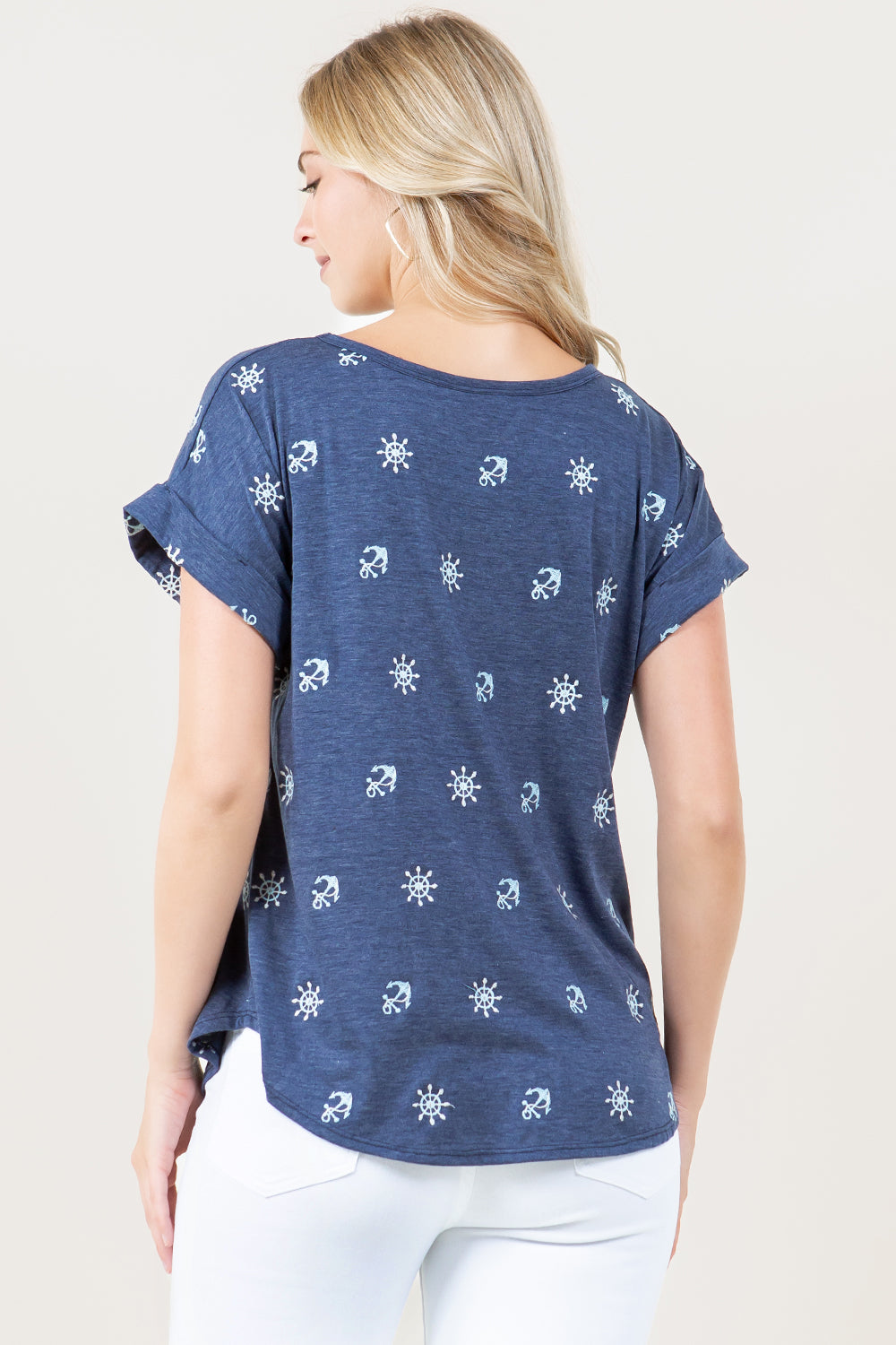 S/SLV ROUND NECK EMBROIDERED TEE T10945-GA0-0918