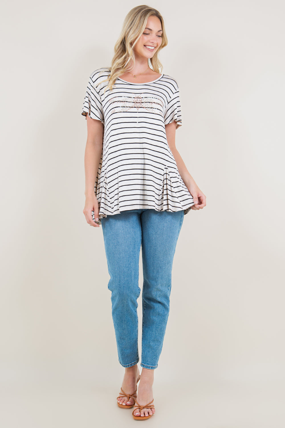 SS CONTRAST GODET TOP - T11136