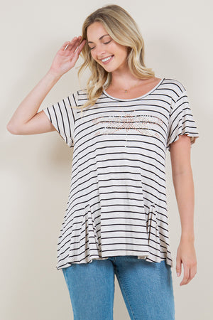 SS CONTRAST GODET TOP - T11136