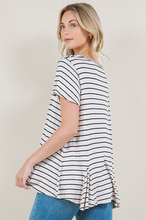 SS CONTRAST GODET TOP - T11136