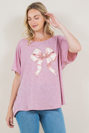 SS DOLMAN HI LOW SHIRT TAIL - T11161-G0555
