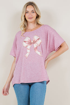 SS DOLMAN HI LOW SHIRT TAIL - T11161-G0555