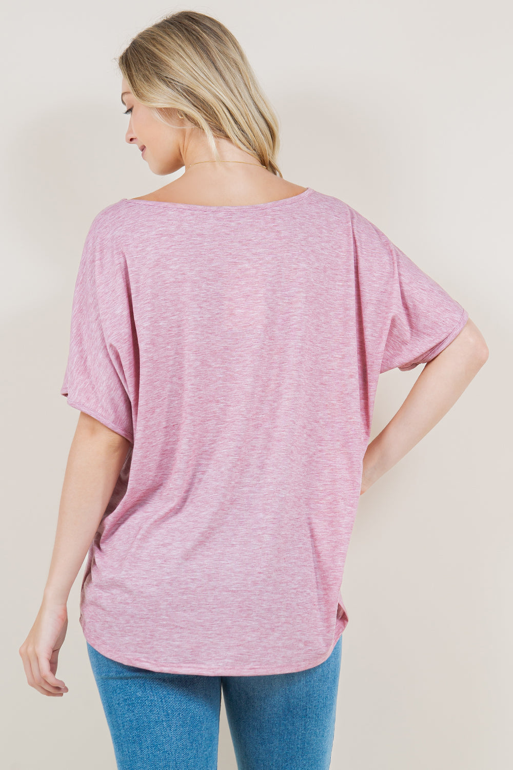 SS DOLMAN HI LOW SHIRT TAIL - T11161-G0555