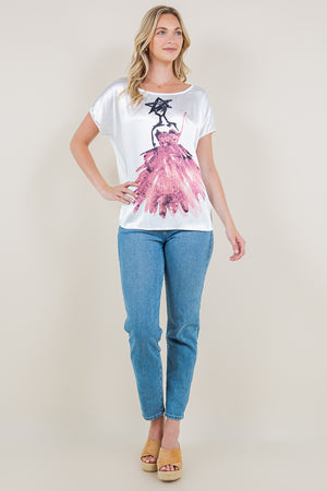 SS DOLMAN HI LOW SHIRT TAIL - T11161-KY975