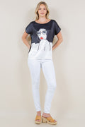 SS DOLMAN HI LOW SHIRT TAIL - T11161-LY15131B