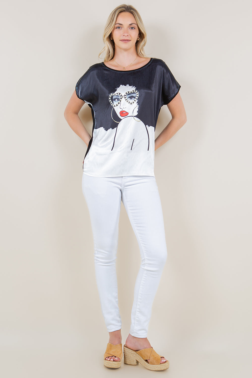 SS DOLMAN HI LOW SHIRT TAIL - T11161-LY15131B