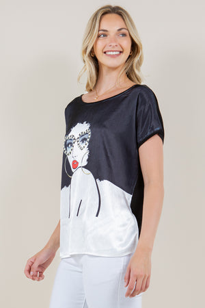 SS DOLMAN HI LOW SHIRT TAIL - T11161-LY15131B