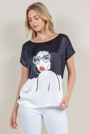 SS DOLMAN HI LOW SHIRT TAIL - T11161-LY15131B