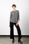 V NECK BUTTON DOWN SHIRT WITH WELT POCKET - T11186-A0589