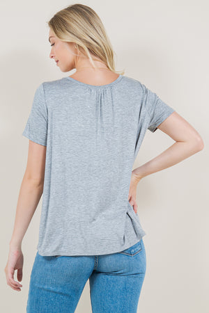 SS SHORT SLEEVE V NECK TOP - T11217-L5006
