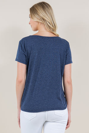 SS NOTCH NECK TWIST TIE TOP - T11238-J23007