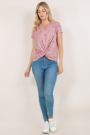 S/SLV NOTCH NECK TEE T11238-KL24110691