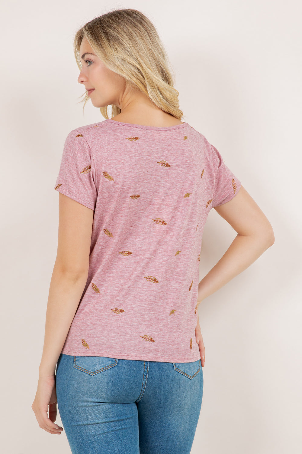 S/SLV NOTCH NECK TEE T11238-KL24110691
