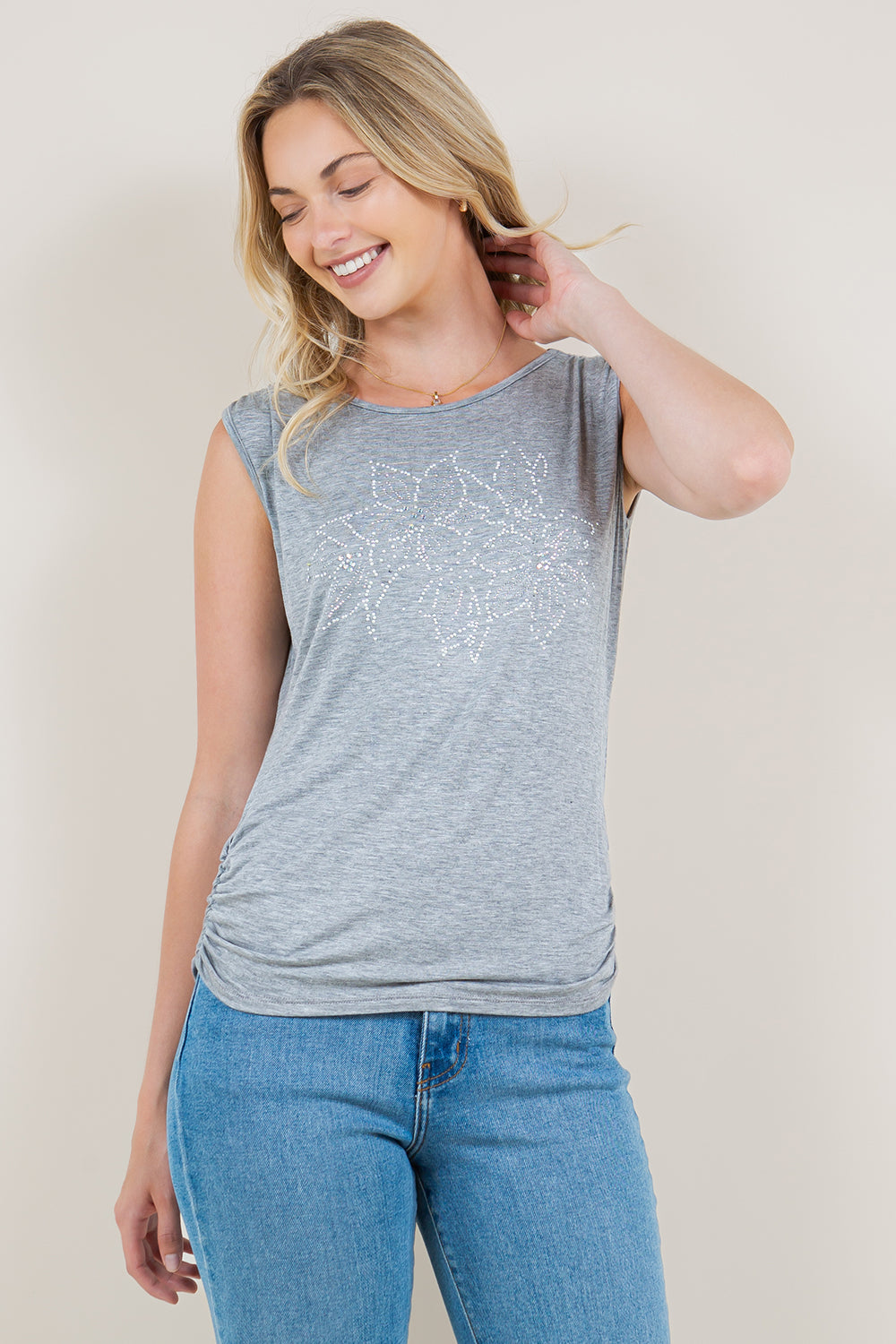 SL SHIRRED FITTED TANK TOP - T11282-J34