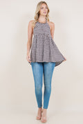 CHAIN DETAIL HALTER BOW TIE TOP - T11312-1128-8-JQITY