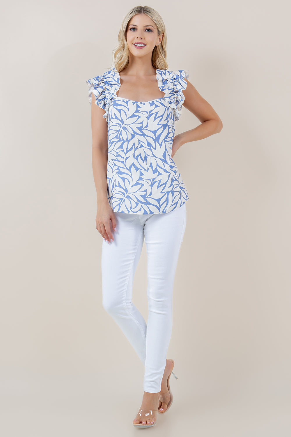 SL OVERSIZED RUFFLE STRAPS Top - T11346-1610