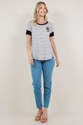 SS RAGLAN CONTRAST EDGE TOP - T11364