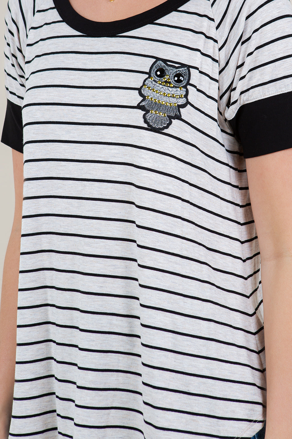 SS RAGLAN CONTRAST EDGE TOP - T11364