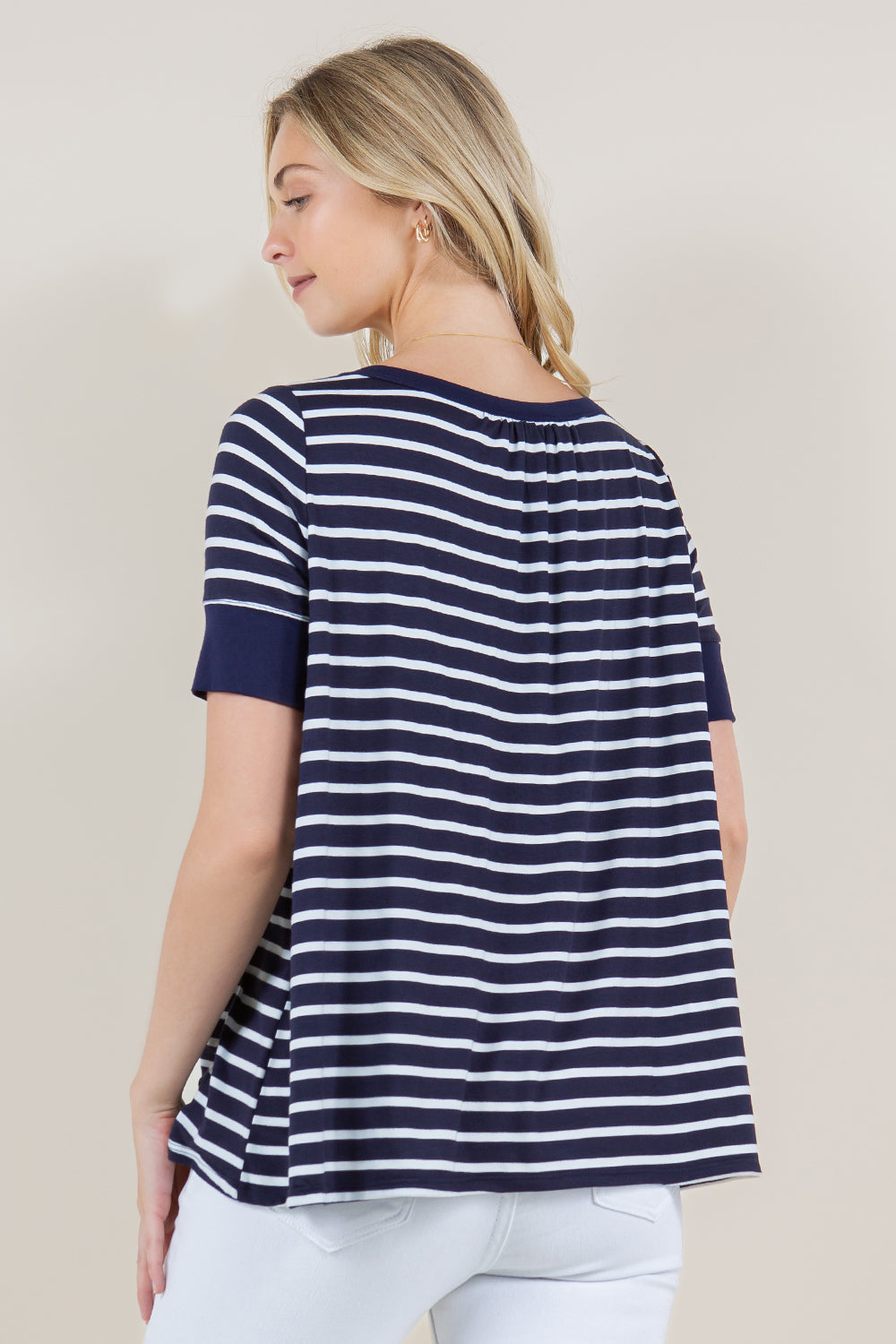 SS CONTRAST EDGE SWING TOP - T11367