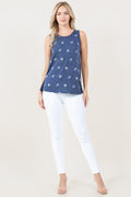 S/LESS TWIST RACER BACK TANK - EMBROIDERED PRS