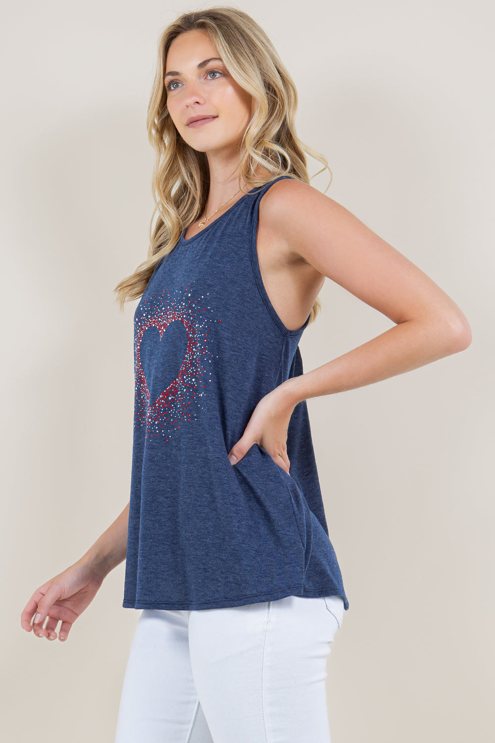 SL FLOWY LOOPED RACER BACK TANK TOP - T11384-J773AM
