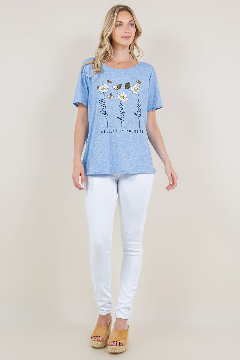 SHORT SLEEVE BACK STRAP TOP - T11407-HS6989