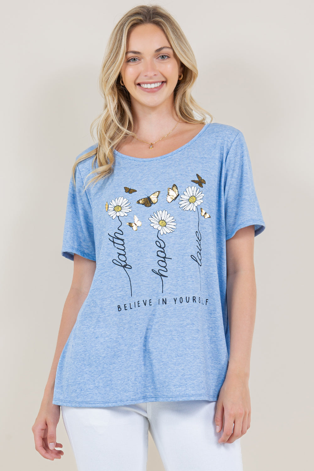 SHORT SLEEVE BACK STRAP TOP - T11407-HS6989