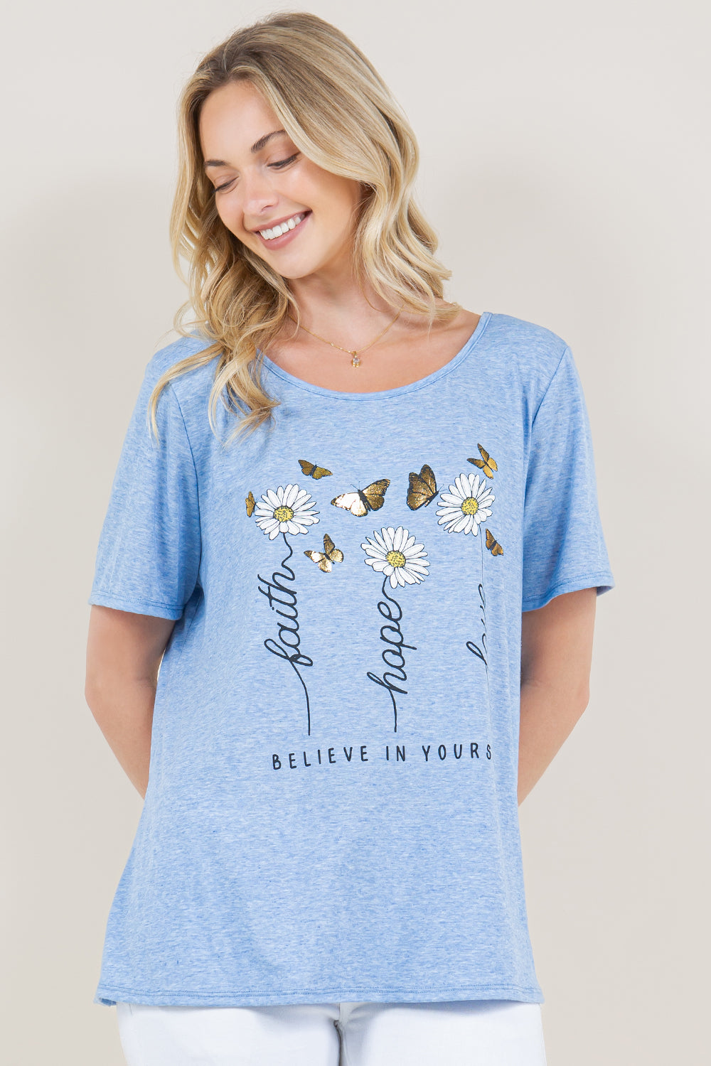 SHORT SLEEVE BACK STRAP TOP - T11407-HS6989