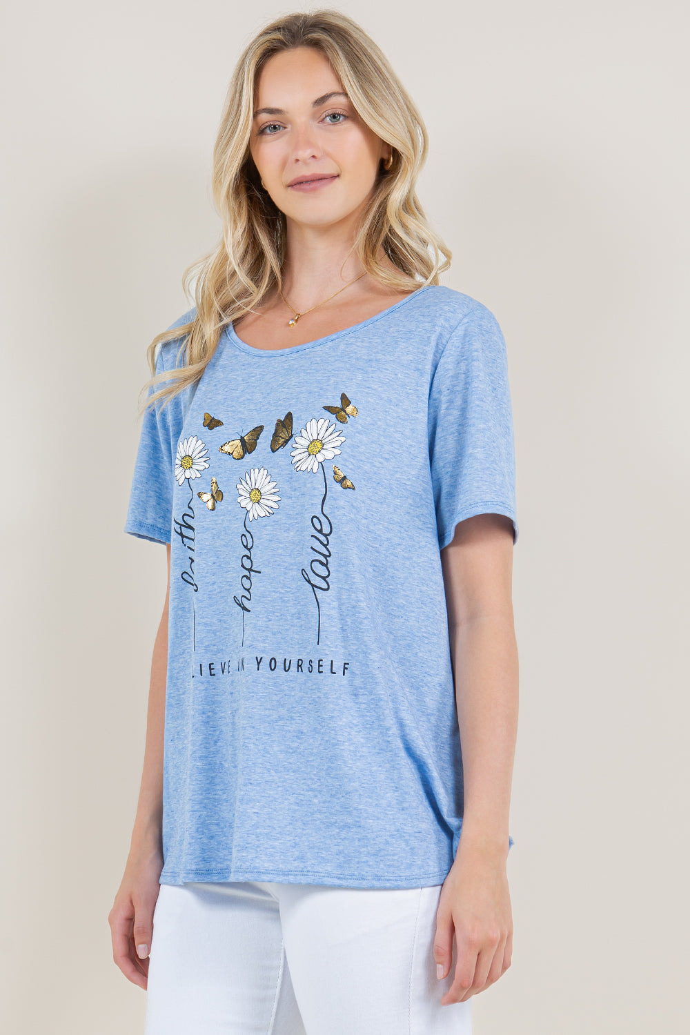 SHORT SLEEVE BACK STRAP TOP - T11407-HS6989