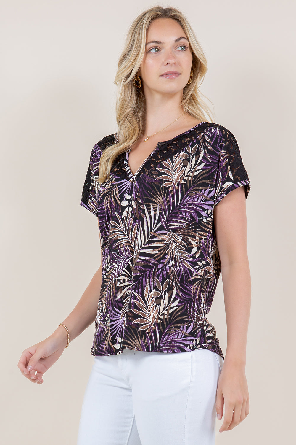 SS DOLMAN V NOTCH YOKE TOP - T11448-182-PFITY