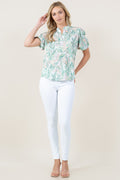S/SLV TUCKED IN HALF PLACKET POPOVER - T11491-MS5822