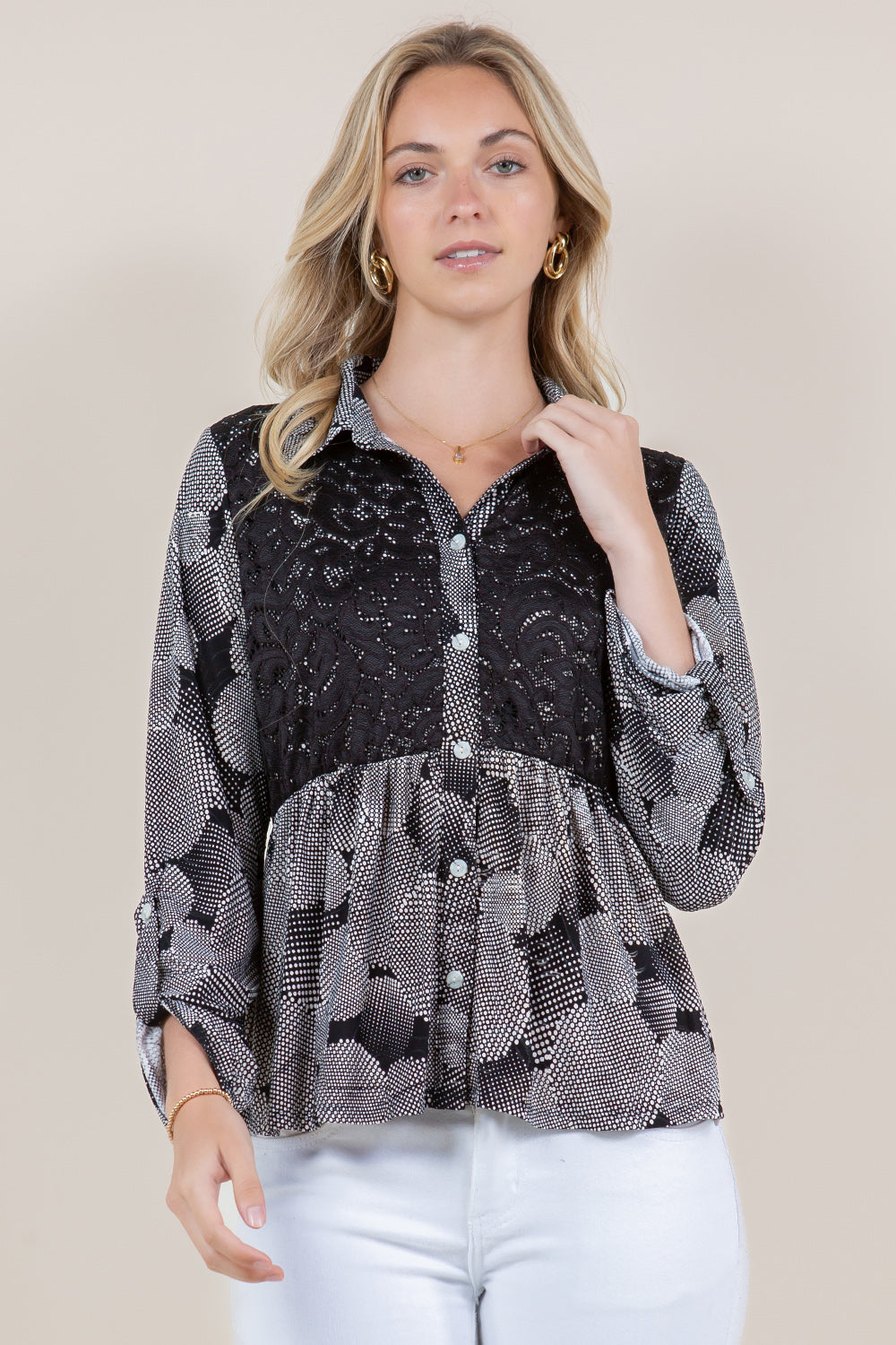 LS LACE BODESS PEPLUM TOP - T11508-1464-1-JQITY