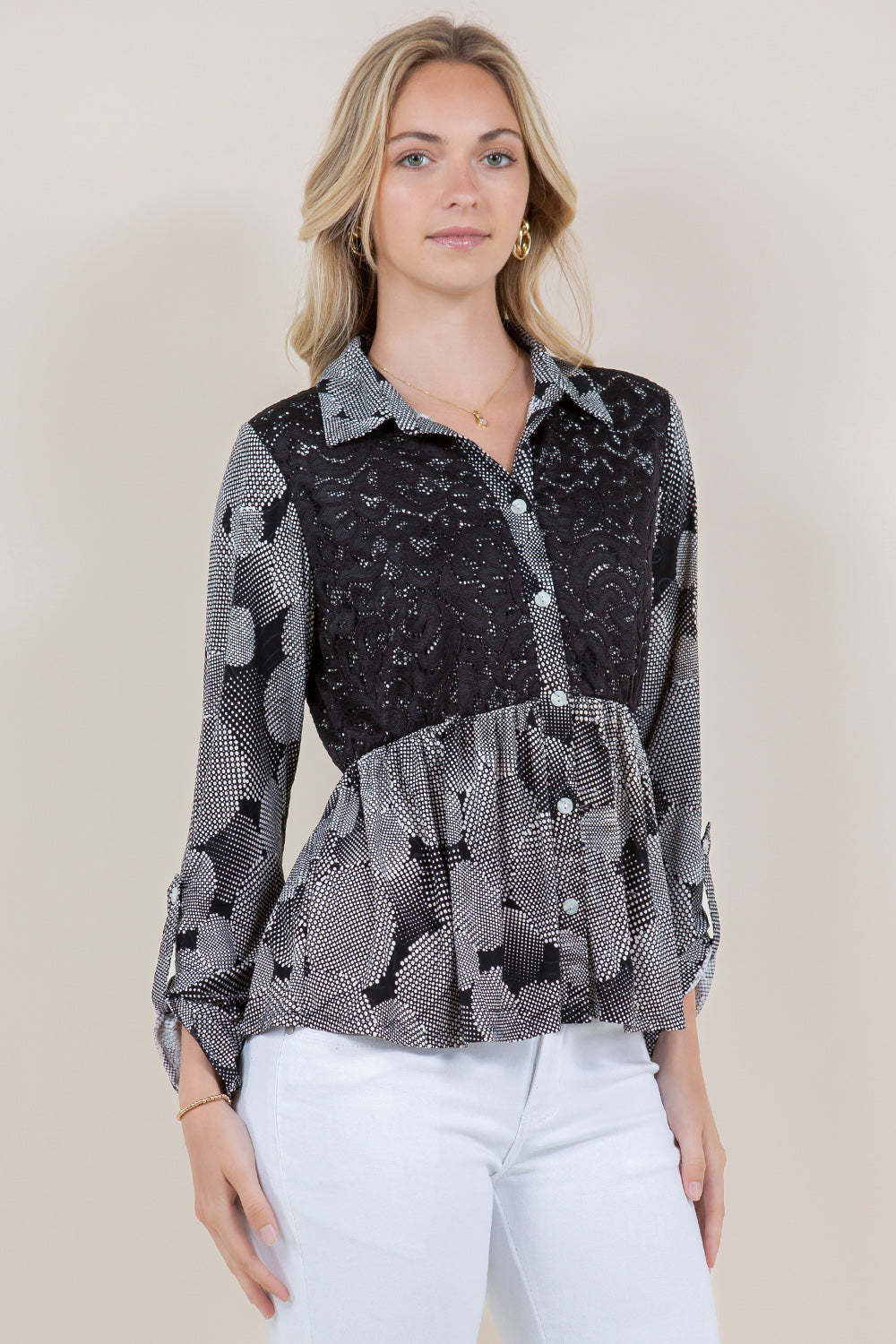 LS LACE BODESS PEPLUM TOP - T11508-1464-1-JQITY