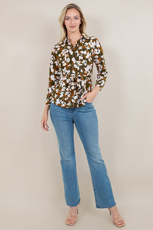 L/SLV TIE WAIST BLOUSE T11509-A4786