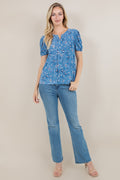 PUFF S/SLV PLEATED TOP T11524-A64551