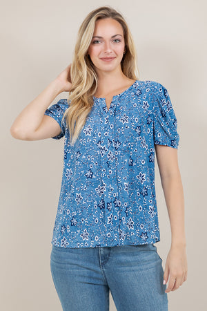 PUFF S/SLV PLEATED TOP T11524-A64551