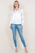 VIRAGO SHIRR LS BUTTON UP SHIRT - T11531-STN