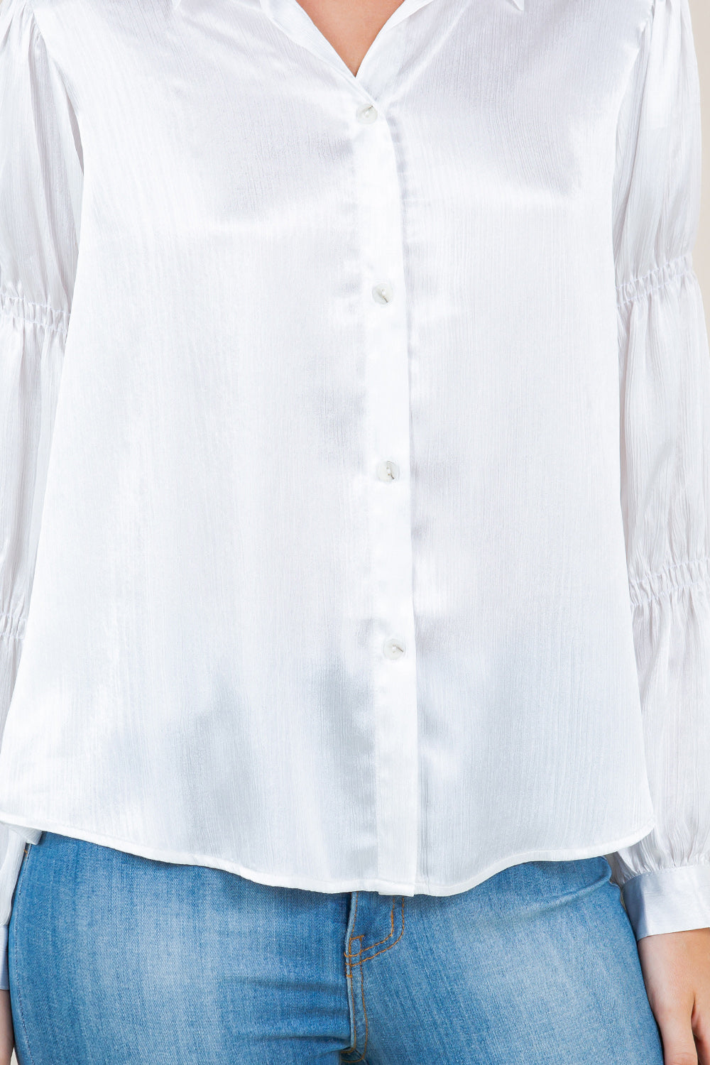 VIRAGO SHIRR LS BUTTON UP SHIRT - T11531-STN
