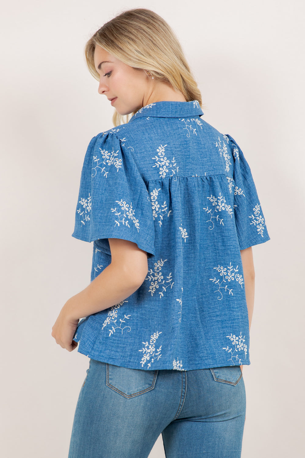 S/SLV SWEETHEART PEASANT TOP T11573-0956