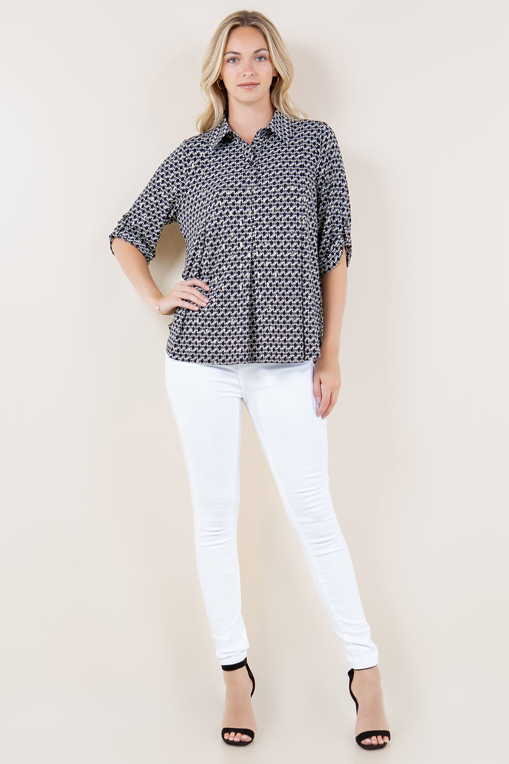 ELB SLV PLEATED POLO SHIRT - T11599